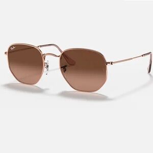 RAYBAN | HEXAGONAL COPPER BROWN SUNGLASSES